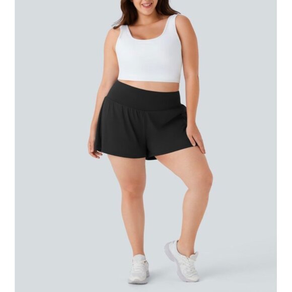 Halara Super High Waisted 2-in-1 Yoga Shorts Sz 2XL with Pockets - Picture 8 of 9